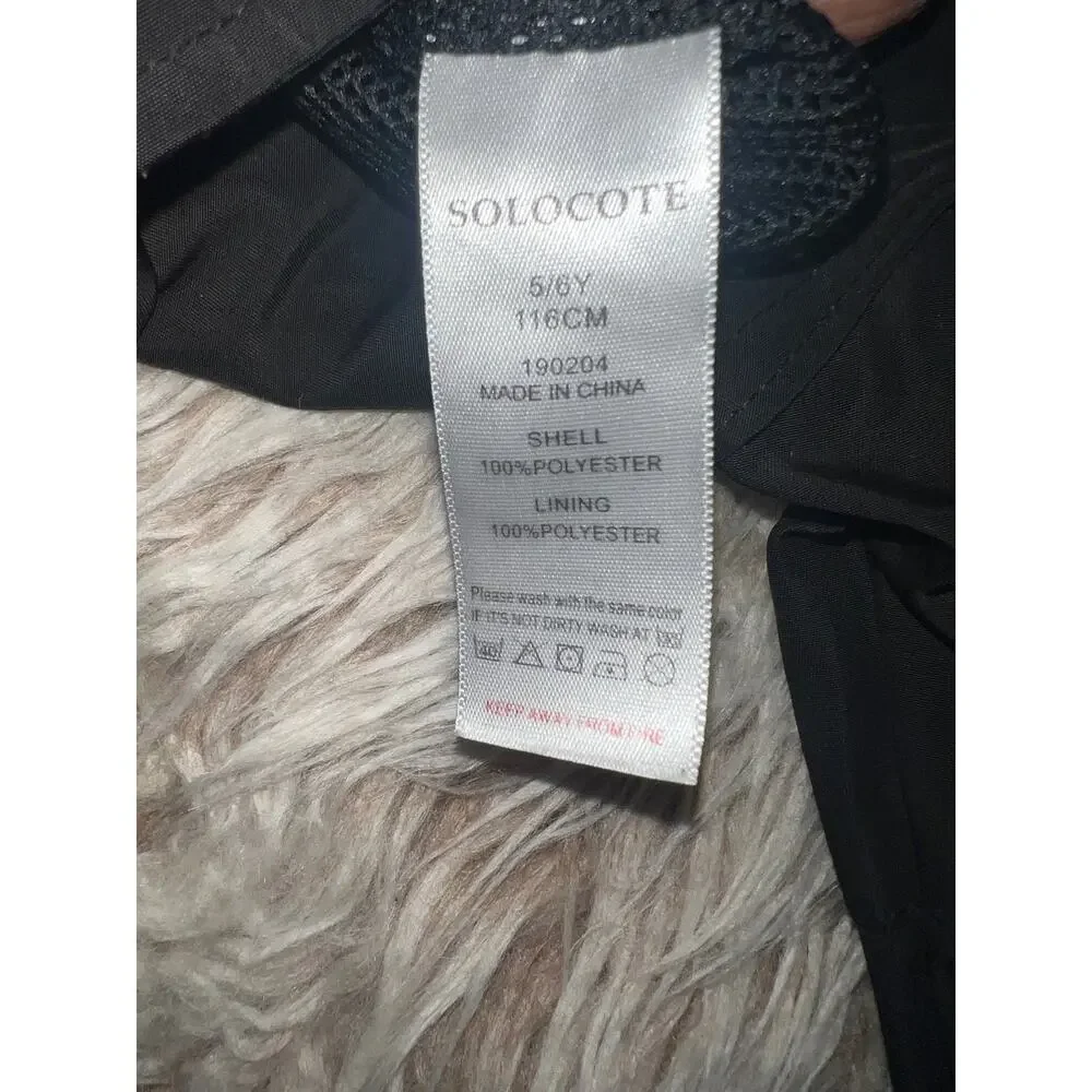 Solocote Toddler Black Jacket Size 3/4y